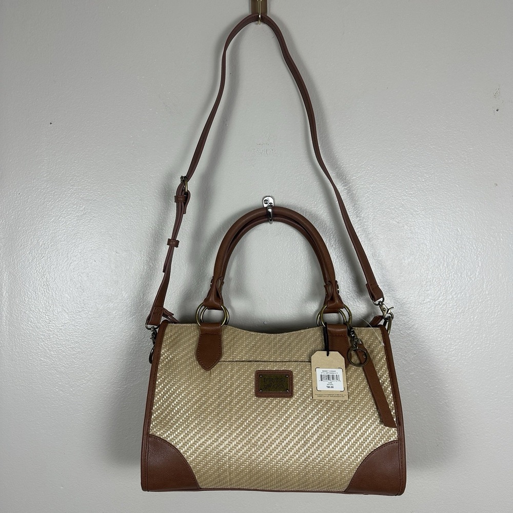 Frye and Co. Basket Cognac Satchel Tote Bag Purse Handle And Strap With Tags - Picture 2 of 11